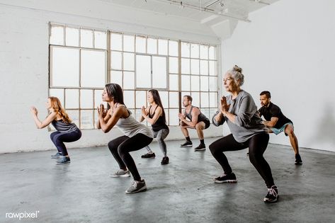 Diverse people in a yoga class | premium image by rawpixel.com / McKinsey Workout Class Photography, Group Exercise Photography, Group Training Photography, Group Workout Photography, Fitness Class Aesthetic, Group Fitness Photography, Workout Class Aesthetic, People Exercising, Group Exercise