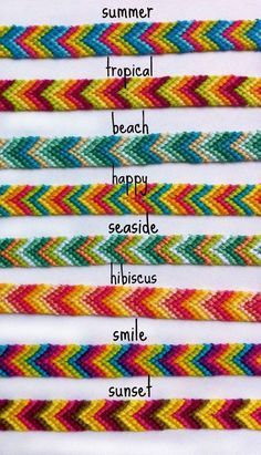 Colorful Chevron Friendship Bracelets limited by BrandiisBoutique Types Of Bracelets, Bracelet Chevron, Chevron Friendship Bracelets, String Bracelet Patterns, Diy Friendship Bracelets Tutorial, Friendship Bracelet Patterns Easy, Yarn Bracelets, Cute Friendship Bracelets, Diy Bracelets Tutorials