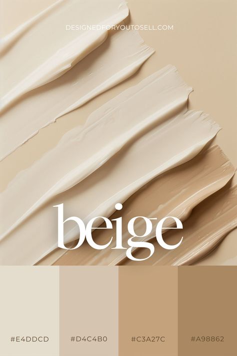 This versatile selection of warm beige tones adds a touch of sophistication to any design. Perfect for branding or graphic projects that aim for a calming, neutral vibe. Save this palette for your next creative endeavor! #ColorPalette #DesignInspiration #BeigeBliss Branding Workbook, Deep Autumn Color Palette, Beige Color Palette, Paint Color Schemes, Graphic Projects, Warm Colour Palette, Beige Tones, Brand Color Palette, Fall Color Palette