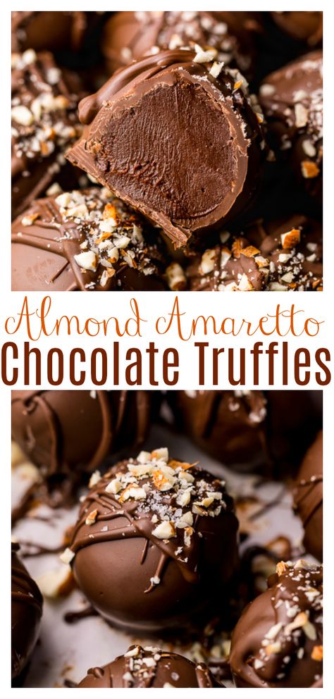 Easy Amaretto Chocolate Truffles Recipe - Baker by Nature Amaretto Truffles, Nutella Ice Cream Recipe, Sweet Truffles, Chocolate Truffles Recipe, Nutella Ice Cream, Dessert Truffles, Baker By Nature, Truffles Recipe, Candy Truffles