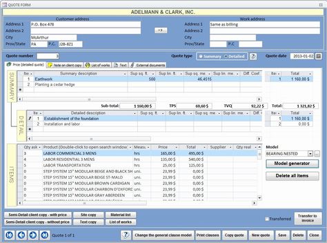 Microsoft Access form Template | Stcharleschill Template Crm Template, Design Invoice, Number Quotes, Details Quotes, Microsoft Access, Access Database, Invoice Design Template, Free Website Templates, Statement Template