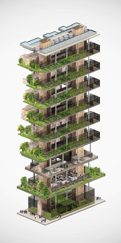 - New York City Vertical Farm - Vertical Farming Architecture, Farming Architecture, Urban Farming Architecture, Vertical Farm, Green Facade, Vertical Farming, Urban Agriculture, Green Architecture, Urban Farming