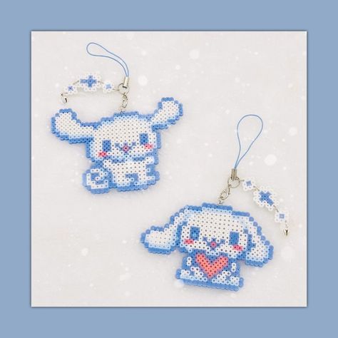 Cinamoroll Pearler Beads, Perler Cinnamoroll, Sanrio Perler Bead Patterns Cinnamoroll, Sanrio Beads Pattern, Pearler Bead Patterns Sanrio, Sanrio Pyssla, Sullivan King Perler Pattern, White Perler Bead Patterns, Peeler Bead Ideas Cute