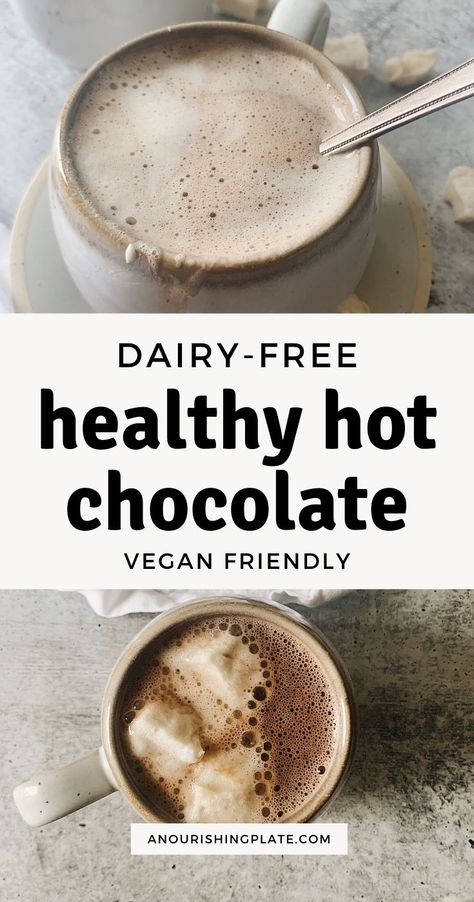 mugs of dairy-free hot chocolate 1 Cup Hot Chocolate Recipe, Hot Chocolate With Almond Milk, Oat Milk Hot Chocolate, Hot Chocolate Vegan, Paleo Hot Chocolate, Creamy Oat Milk, Sugar Free Hot Chocolate, Dairy Free Hot Chocolate, Hot Cocoa Mix Recipe