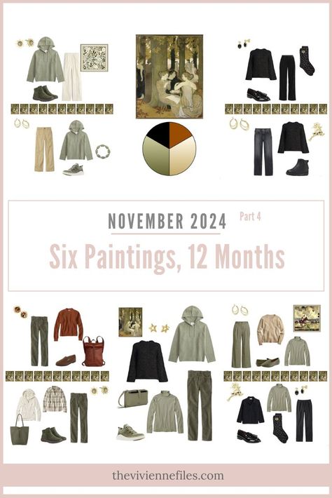 December 2024 “Six Paintings, Twelve Months” – 5th Painting, by Maurice Denis - The Vivienne Files Project 333, Maurice Denis, The Vivienne Files, Vivienne Files, The Vivienne, December 2024, Of Outfits, Muted Colors, Capsule Wardrobe