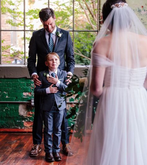 This stepson joined his dad in the first look of the bride and it prompted an overflow of emotions. Click the link to make your wedding special for everyone with these 10 thoughtful ways to include your blended family in your big day. // Photo: Ashah Photography Jamaica Photos, Family Wedding Pictures, Blended Wedding, Blended Family Wedding, Wedding Photo List, Family Wedding Photos, Wedding Portrait Poses, Wedding Picture Poses, Step Kids