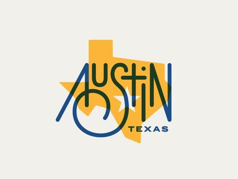 Austin Logo Texas Logo, Inspiration Typographie, Typographie Inspiration, Inspiration Logo Design, Typographic Logo Design, Logo Minimalista, State Of Texas, Typographic Logo, Beautiful Typography