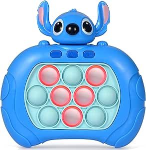 Stitch Quick Push Game Pop Fidget Toys for Kids Quick Push Pop Game Fast Push Bubble Game Handheld Puzzle Game Sensory Toys with LED Screen Quick Push Light Up Game Gifts for Old Girls Boys (Blue) Pop It Game, Pop It Kit, Stitch Puzzle, Bubble Game, Fidget Toys Pop It, Cool Fidget Toys Pop It, Pop Game, Stitch Items, Push Up Pops