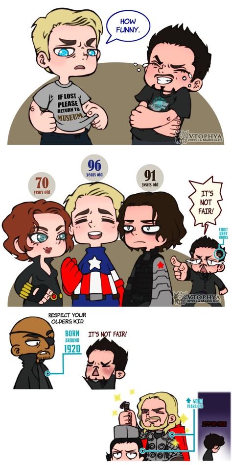 Chibi Comic, Baby First Year, Baby Marvel, Baby Avengers, Superfamily Avengers, Thor 1, Funny Marvel, Funny Marvel Memes, Avengers Comics