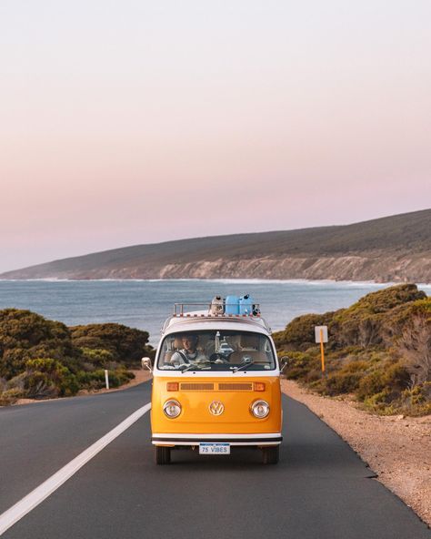 We miss Stella’s pretty face 🌞 we recently made the decision to add a roo bar for our big trip across the country. What do you think of her new look? ✨ Vanlife Australia, Surfing Aesthetic, Yellow Aesthetic Pastel, Cute Vans, Yellow Vans, Vans Yellow, Perfect Sunset, Volkswagen Van, Campervan Life