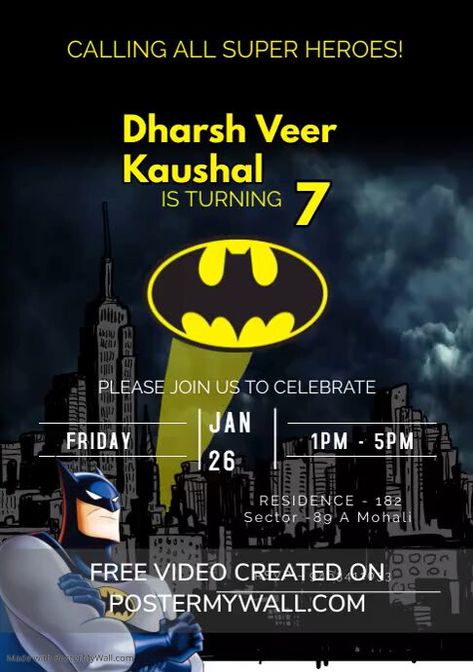 Batman Birthday Party Invitation Design Batman Background Birthday, Batman Invitation Template, Batman Birthday Invitations, Batman Invitations, Batman Backgrounds, Surprise 60th, Christmas Marketing, Batman Birthday Party, Batman Party