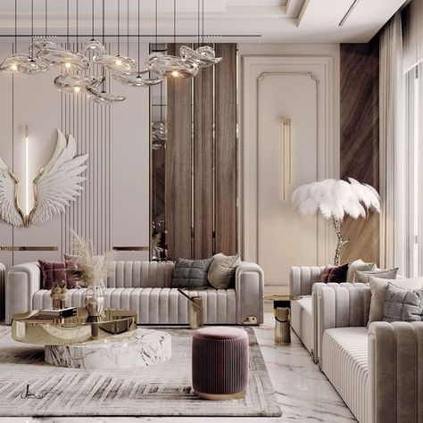 Neoclassic Living Room, Neoclassical Interior Design, Drawing Room Design, Luxury Living Room Decor, Neoclassical Interior, Classic Interior Design, Fabric Sectional, Living Room Design Decor, Elegant Living Room