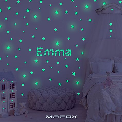 Glow in the dark home decor is so cute, trendy and playful.  A great way to add novelty lighting to any space of your home.  Perfect for bedrooms, kids bedrooms, living rooms, and kitchens.    Use several types of glow in the dark home decor to create a glow themed home. #glow  : MAFOX Glow in the Dark Stars for Ceiling or Wall Stickers - Realistic 3D Wall Stickers Room Décor - Galaxy Glow Stars Set Solar System Decals for Kids Bedroom Decoration - Beautiful Birthday Gift: Baby Glow In The Dark Stars, Dark Stars, White Room Decor, Simple Interior Design, Glow Stars, Star Ceiling, Countertop Colours, Dark Home Decor, Dark Home