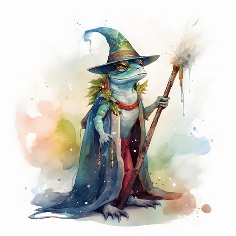 Frog Warrior, Mystical Wizard, Wizard Frog, Dungeons And Dragons Characters, D&d Dungeons And Dragons, Fantasy Creatures Art, Fantasy Rpg, Creature Concept, Fantasy Inspiration