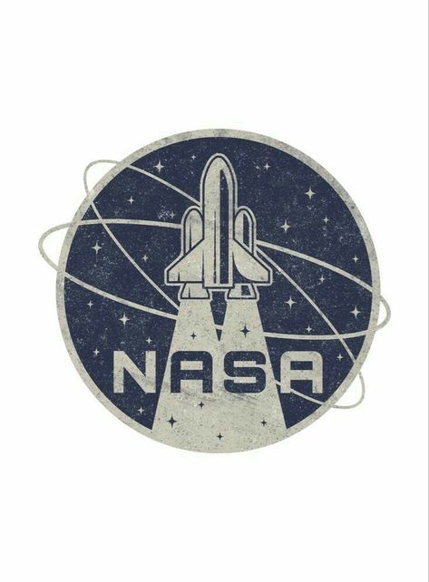 Nasa Drawing, Nasa Vintage, Nike Logos, Nasa Art, Nasa Wallpaper, Nasa Poster, Vintage Nasa, Nasa Logo, Logo Vintage