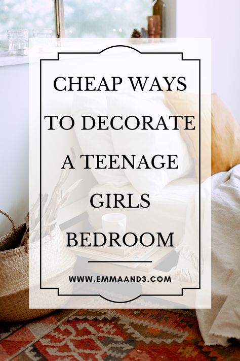 Teenagers like to experiment styles, therefore, we have created cheap ways to decorate a teenage girls bedroom so that they can switch it up regularly. We have budget friendly room makeover ideas that teen will love Upcycling, How To Decorate A Bedroom On A Budget, Diy Teen Girl Room Decor, Grown Woman Bedroom Ideas Classy, Small Teenage Girl Bedroom Ideas, Pre Teen Girls Room, Preppy Teen Room, Teenager Room Ideas, Teenage Girl Bedrooms Small