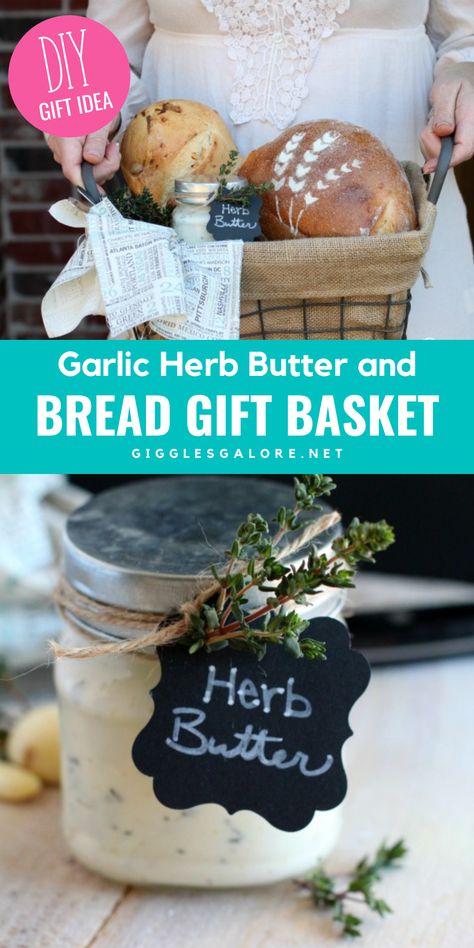 Homemade Neighbor Gifts, Sourdough Bread Basket Gift, Soup And Bread Gift Basket, Bread Gift Baskets Ideas, Bread And Jam Gift Basket, Gift Wrapping Bread Loaves, Harvest Basket Gift, Baked Goods Gift Basket Ideas, Sourdough Bread Gift Basket