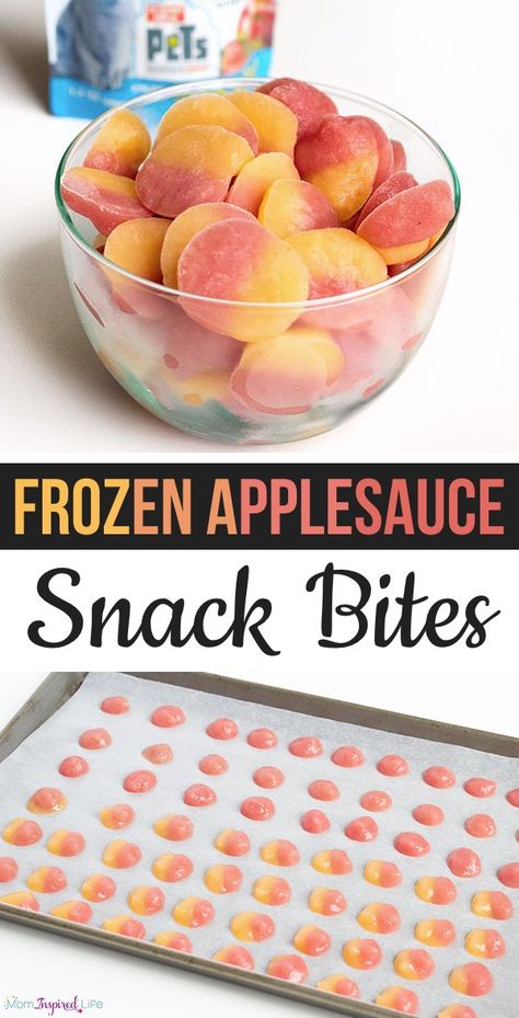 Frozen Applesauce, Easy Snacks For Kids, Snack Bites, Snacks For Kids, Summer Snacks, Lost 100 Pounds, Healthy Snacks Easy, Homemade Snacks, Fun Kids Food