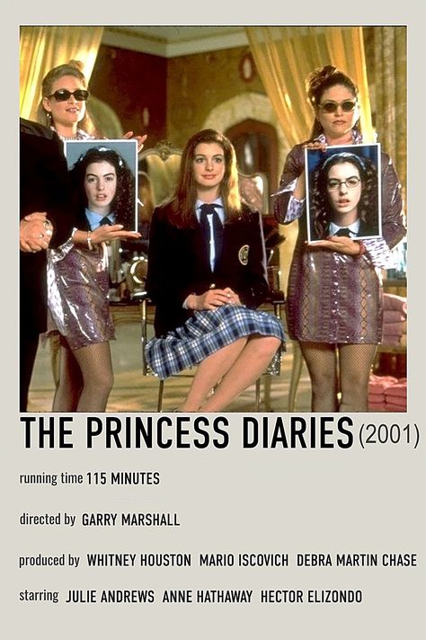 The Princess Diaries Poster, Princess Diaries Movie Poster, Princess Diaries Movie, Y2k Movies, The Princess Diaries 2001, Diary Movie, Fashion Movies, Princess Hours, The Princess Diaries