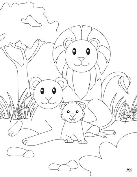 Drawing Sheets For Kids, Lion Coloring, Indian Drawing, Lion Coloring Pages, School Decoration, Animals Drawing, Bengali Art, Easy Art For Kids, Wallpaper Bible