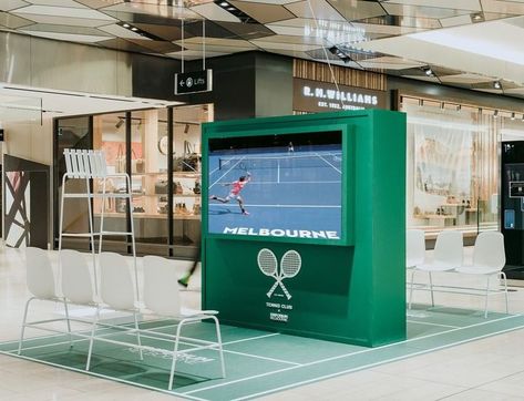 Dot Dot Dash (@dot_dot_dash) • Instagram photos and videos Tennis Court Design, Launch Event Ideas, Tennis Events, Tennis Photography, Olympic Theme, Tennis Art, Olympic Party, Tennis Party, Mall Decor