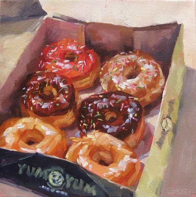 Donuts Painting, Food Art Painting, Order Kitchen, Arte Peculiar, Wall Art Unique, Food Painting, Gcse Art, Arte Inspo, Poses References