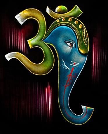 Curt..this is a cool mix for a tatoo! Arte Ganesha, Ganesh Art Paintings, Shree Ganesh, Lord Ganesha Paintings, Ganesh Art, Rangoli Designs Diwali, Spiritual Artwork, Ganesha Painting, Ganesha Art