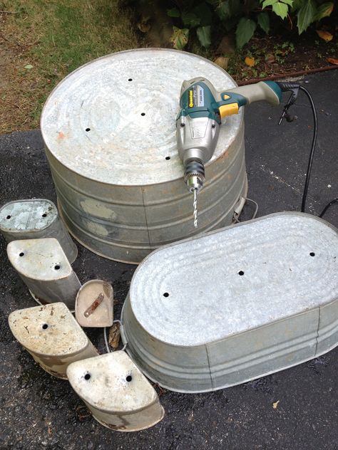 Tv Bathtub, Galvanized Tub Planter, Bathtub Enclosures, Galvanized Planters, Bucket Planters, Galvanized Tub, Galvanized Buckets, Pool Pump, Garden Containers