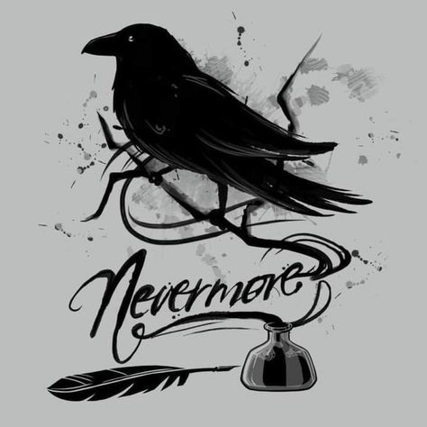 Quoth the raven, "Nevermore!" ~Edgar Allan Poe~ Quoth The Raven Nevermore, The Raven Nevermore, Raven Nevermore, Quoth The Raven, The Raven, Edgar Allan, Edgar Allan Poe, Funny Cute, Long Sleeve Hoodie