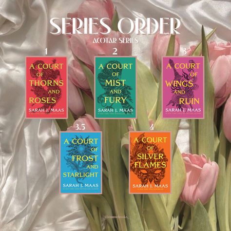 the correct order to read ACOTAR Series Acotar Books In Order, Acotar Order, Acotar Book Series, Acotar Reading Order, Books Series To Read, Acotar Series Books, Acotar Book 1, Book Series Recommendations, Acotar Books