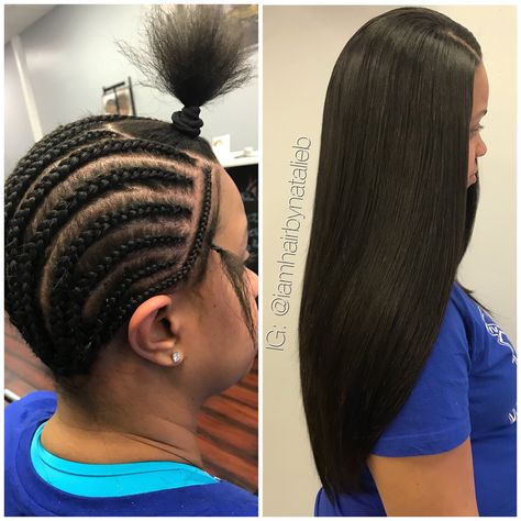 No matter what braid pattern you decide to use, it’s important to make sure that your braids are small and flat. This ensures that your sew-in will be flat and secure, giving you the most NATURAL-LOOKING RESULTS! ***Call or text Natalie B. at (312) 273-8693 to schedule your appointment!  IG: @iamhairbynatalieb FB: Hair by Natalie B. Braiding Pattern For Sew In, Flat Sew In Weave, Sew In Braids Pattern, Sew In Pattern Braid, Middle Part Braid Pattern, Sew In Braid Down, Braid Down For Sew In Weave, Flat Sew In Braid Pattern, Braid Pattern For Sew In