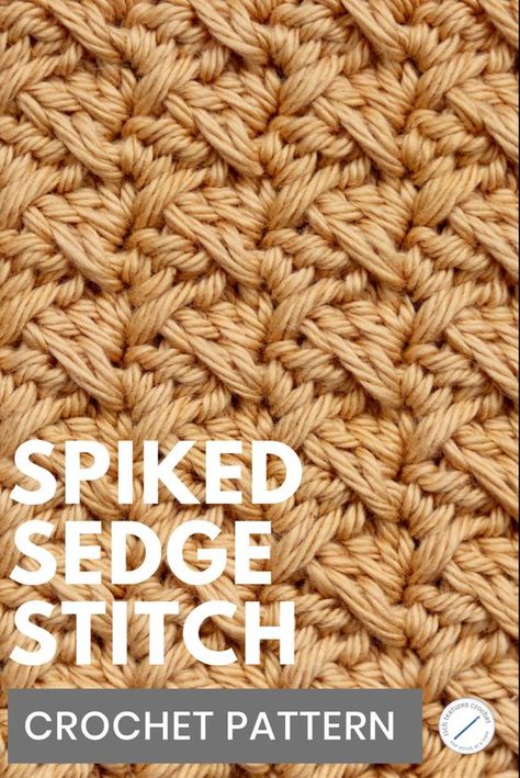 Spiked Crochet Stitches, Crochet Stitches Dense, Harvest Stitch Crochet, Crochet Sedge Stitch Blanket, Modified Sedge Stitch Crochet, Sedge Stitch Crochet Blanket, Dense Crochet Stitch, Modern Crochet Stitches, Sedge Stitch Crochet