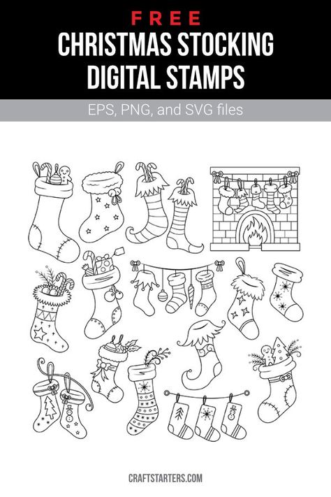 Digital Stamps Christmas, Digital Stamps Free, Black And White Clip Art, Cricut Png, Digi Stamp, Digi Stamps, Kawaii Drawings, Art Kit, Stamp Design