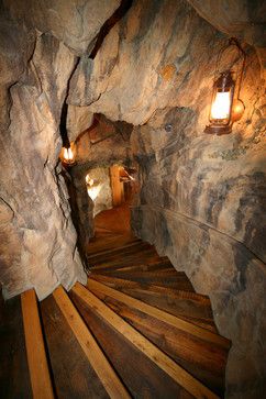 Awesome entrance to the Man Cave. Man Cave Design Ideas, Pictures, Remodel, and Decor   Stairway leading to the man cave. Man Room Design, Man Cave Designs, Secret Passage, Man Cave Design, Secret Passages, Ultimate Man Cave, Home Wine Cellars, Deco Nature, Hidden Rooms