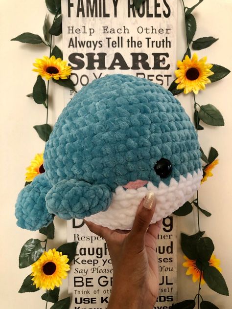 Custom Jumbo Whale Plush Toy Pillow Amigurumi Crochet Whale - Etsy Czech Republic Crochet Whale, Whale Plush, Trendy Toys, Chenille Yarn, Kawaii Plush, Kawaii Plushies, Handmade Headbands, Toy Doll, Sea Ocean