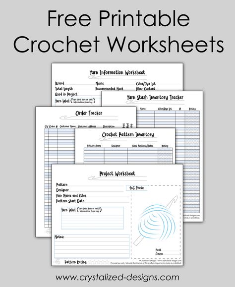 Get free printable crochet worksheets; including the yarn information worksheet, order tracker, and more! #crochet #crochetworksheet #yarntracker #freecrochet Crochet Project Tracker Free Printable, Crochet Order Form Template, Yarn Stash Inventory, Crochet Business Planner, Crochet Project Planner Free Printable, Crochet Journal Printable Free, Crochet Planner Free Printable, Crochet Tracker, Craft Tracker