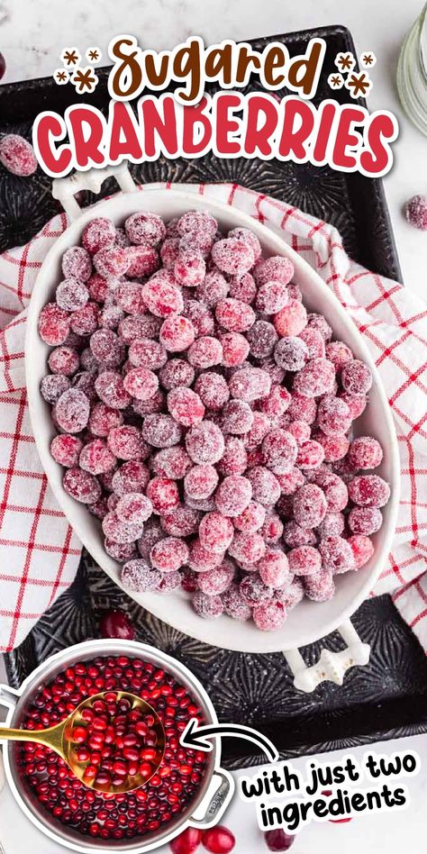 Sugared Cranberries Tic Tok Cranberries, Cranberry Powered Sugar, Cranberries Soaked In Sprite, Fresh Cranberry Snacks, Sugar Crusted Cranberries, Sugar Coated Cranberries Holidays, Thanksgiving Desserts With Cranberries, Fresh Frozen Cranberry Recipes, Cranberry Dried Recipes