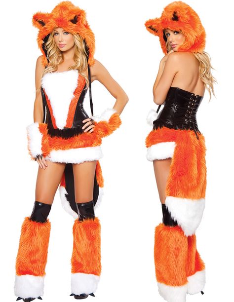 luxurious faux fur sexy fox costume M1014 Miles Cosplay, Easy Cosplay Costumes, Evermore Outfits, Top 10 Halloween Costumes, Halloween Ideas Costumes, Trail Food, Hen Do Ideas, Spooky October, Fox Costume