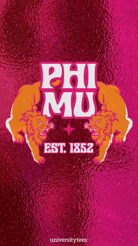 Phi Mu Aesthetic, Phi Mu Graphic, Mu Wallpaper, Iphone Wallpaper Colorful, Sorority Wallpaper, Sorority Ideas, Wallpaper Colorful, Sorority Merch, Pi Phi