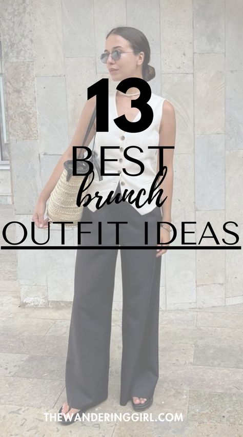 Save this pin for brunch outfit ideas, brunch outfit summer, brunch outfit summer, brunch outfit summer dress, summer brunch outfit dresses, brunch party outfit summer maxi dresses, brunch outfit winter, brunch outfit casual, brunch outfit women, brunch ootd aesthetic, and comfy brunch outfit. Tap for the ultimate inspo on what to wear on a brunch date with friends or loved ones! Brunch Outfit Inspo Summer, Summer Brunch Date Outfit, Home Brunch Outfit, Pub Lunch Outfit Summer, Black Dress Brunch Outfit, Outfit For Brunch With Friends, Dressy Casual Brunch Outfits, Brunch Cruise Outfit, Weekday Brunch Outfit