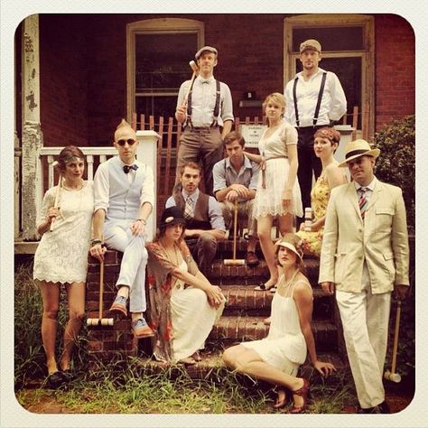 Jazz Lawn Party, Croquet Outfit, Lawn Party Outfit, Garden Party Dress Code, Dress Code Men, Croquet Party, Party Dress Code, Jazz Age Lawn Party, Jazz Outfits