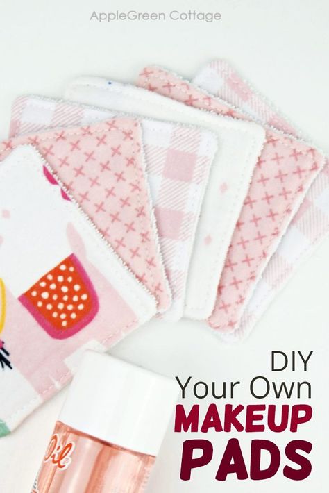 See how to make diy makeup remover wipes and go green! These diy makeup removing wipes are a great eco friendly selfcare gift! These sewed, reusable make-up remover pads replace the classic disposable wipes, for a zero waste beauty routine. #makeup #diypads #ecofriendly #upcycle #diycosmeticpads Homemade Makeup Wipes, Sew Reusable Makeup Pads, Diy Face Pads Makeup Remover Wipes, Homemade Makeup Remover Pads, How To Make Reusable Makeup Remover Pads, Diy Makeup Remover Pads Reusable, Make Up Wipes Reusable, Homemade Makeup Remover Wipes, Reuseable Makeup Pads Diy