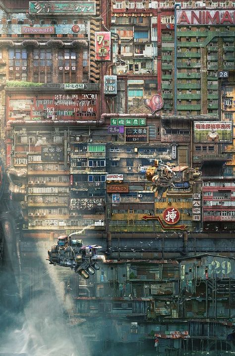 Sci Fi City, Cyberpunk City, Arte Cyberpunk, Futuristic City, Science Fiction Art, Future City, Acropolis, Cyberpunk Art, Environment Design