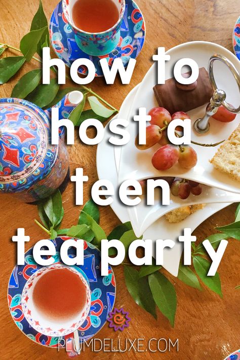 Help your teens discover the joy of a cup of tea with their friends by hosting a teen tea party. #teaparty #teapartyideas #teenageteaparty Tea Party Teen Birthday, Teen Tea Party Ideas, Teen Tea Party, Kids Tea Party Birthday, Senior Tea, Workshops Ideas, Yea Party, Scripture Tea, Proper Tea