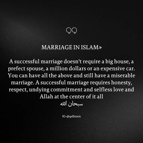 Marriage in "ISLAM" ♥️ FOLLOW @qalbizain for more ♥️ . . . #fyp #ExplorePage #islamicpage #islamicreminders #marriageinislam #islam #muslims #viral Marriage Qoutes, Marriage In Islam, Islamic Wedding Quotes, List Of Positive Words, Daily Duas, Happy Marriage Tips, Marriage Advice Quotes, Islam Marriage, Islam Quotes About Life