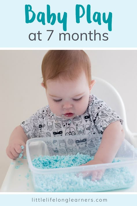 Sensory Activities Taste Safe, Sensory Bin For 6 Month Old, Infant Edible Sensory, Infant Safe Sensory Play, Sensory Bins For 8 Month Old, Sensory Bin 8 Month Old, Edible Messy Play For Babies, Diy Sensory Toys For 7 Month Old, Taste Safe Messy Play