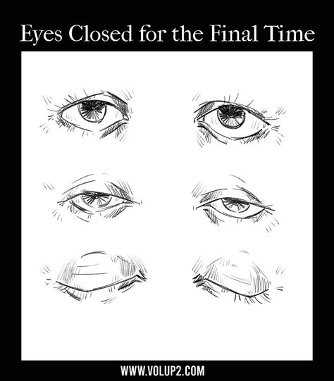 NEW ORIGINAL PLAYLIST UP! https://www.volup2.com/volup2s-original-playlists/2021/3/4/eyes-closed-for-the-final-time-by Eyes Closed for the Final Time by Madison Murray Original Artwork by Stephany Victorine Eyes Closing Animation, Closed Eye Tutorial Drawing, Eye Closing Animation, Eye Opening Drawing, Downturned Eyes Drawing Reference, Closed Eye Sketch, Downward Eyes Drawing, How To Draw A Closed Eye, Closing Eyes Drawing