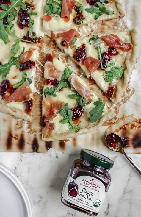 Prosciutto, Brie & Fig Jam Pizza - My Messy Kitchen