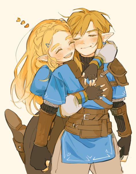 French Anime, Princesa Zelda, Link Zelda, Cute Couple Drawings, Zelda Art, Legend Of Zelda Breath, Zelda Breath, Breath Of The Wild, Couple Drawings