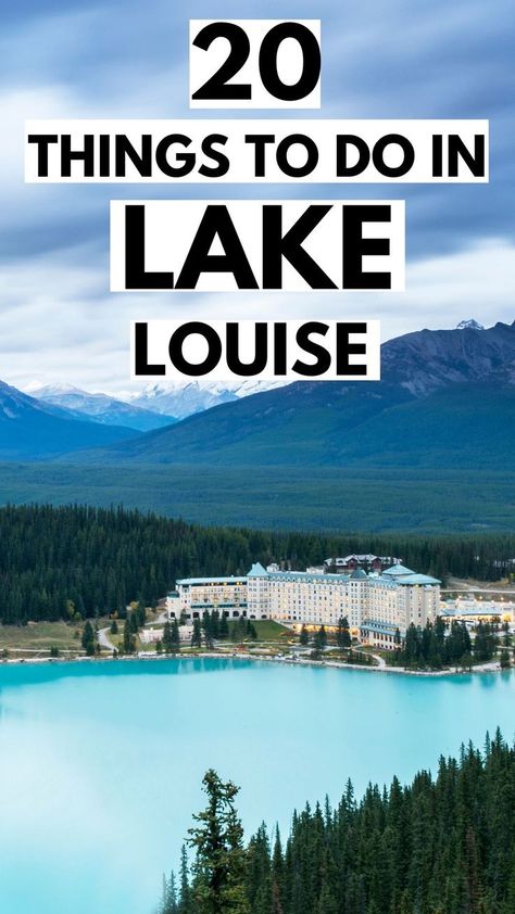 The best things to do in Lake Louise in Banff National Park #LakeLouise #Banff #Alberta #Canada #CanadianRockies Alberta Mountains, Lake Louise Canada, Banff Alberta Canada, Fairmont Chateau Lake Louise, Alberta Travel, Chateau Lake Louise, Perfect Honeymoon, Canada Vacation, National Park Travel